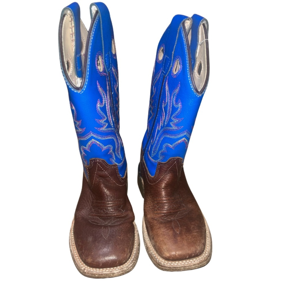 OLD WEST TODDLER BOYS' WESTERN BOOTS - BROAD SQUARE TOE
